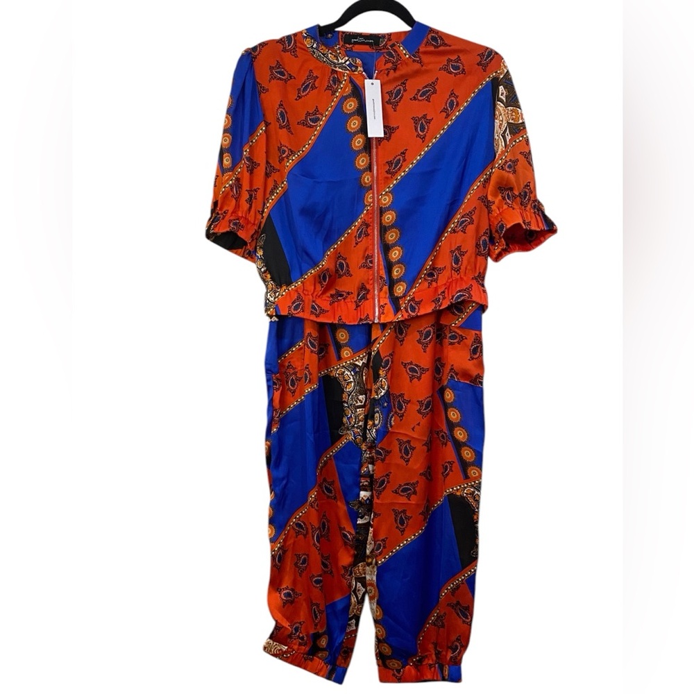 NWT Goodtimes USA Two pc Silky Jogger Set